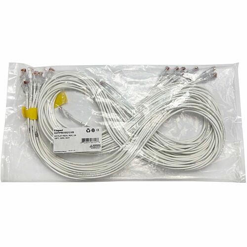 C2g EZFPM6A07Q12-09 Cables Ortronics Ez Patch Flat Pack Clarity Cat6a 7ft, 12 Pack, White - 7 Ft Category 6a Network Cable For  Ezfpm6a07q1209 662875032007