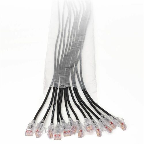 C2g EZFPR6A09Q24-00 Cables Ortronics Ez Patch Flat Pack Reduced Diameter Cat6a 9ft, 24 Pack, Black - 9 Ft Category 6a Network C Ezfpr6a09q2400 662875008835