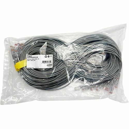 C2g EZFPM6A05Q12-08 Cables Ortronics Ez Patch Flat Pack Clarity Cat6a 5ft, 12 Pack, Gray - 5 Ft Category 6a Network Cable For N Ezfpm6a05q1208 662875031932