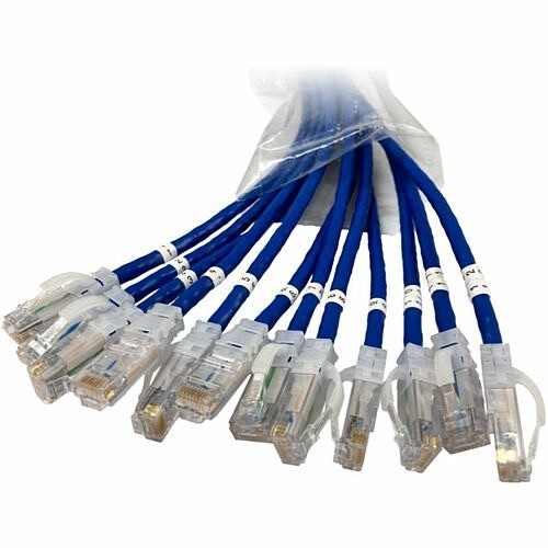 C2g EZFPM6A05Q12-06 Cables Ortronics Ez Patch Flat Pack Clarity Cat6a 5ft, 12 Pack, Blue - 5 Ft Category 6a Network Cable For N Ezfpm6a05q1206 662875031864