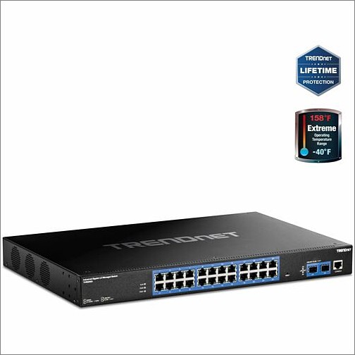 Trendnet TI-RG262I Switches & Bridges Trendnet 26-port Industrial Gigabit L2 Managed Rackmount Switch - 24 Ports - Manageable - Gigabit Et Tirg262i 710931162745