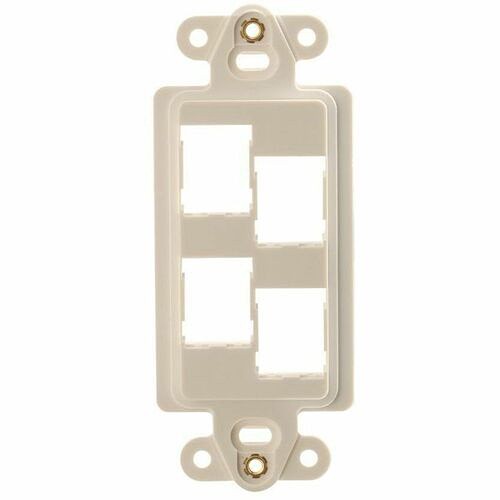 C2g 419HDJ4 Faceplates & Mounting Boxes Ortronics Hdj 4-port Rectangular Stylistics Frame, Fog White - 4 X Total Number Of Socket(s) - 1-gan 662875930686