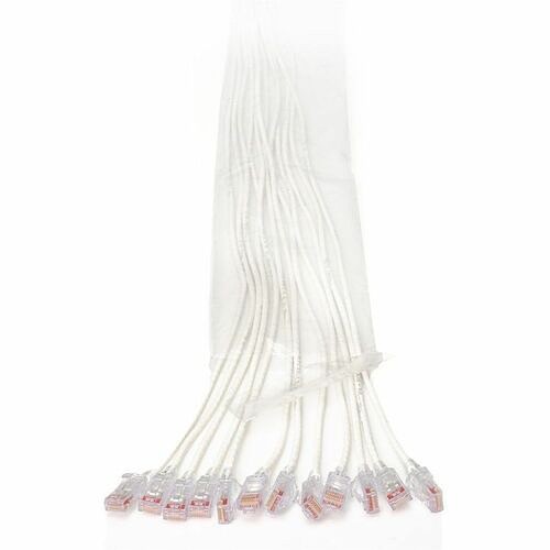 C2g EZFPR609Q12-09 Cables Ortronics Ez Patch Flat Pack Reduced Diameter Cat6 9ft, 12 Pack, White - 9 Ft Category 6 Network Cab Ezfpr609q1209 662875009177