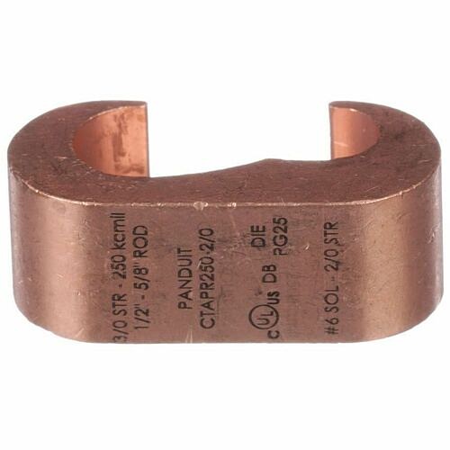 Panduit CTAPR250-2/0-L Shelf Mounting & Ground Kits Panduit Ctapr250-2/0-l Copper Compression Tap - 0.7"length X 0.9" Width Ctapr25020l 613056839762