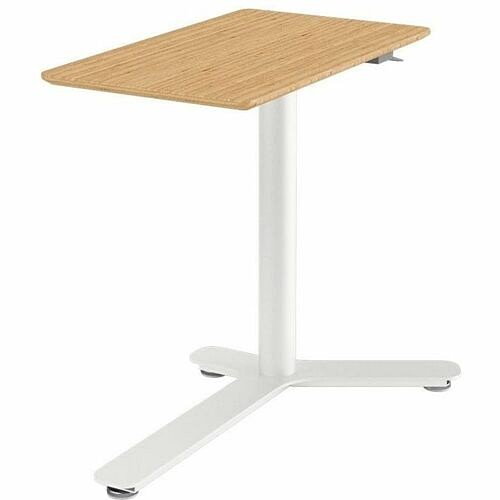Humanscale FM2WH1627BM Tables & Desks Humanscale Float Mini - For - Table Topbamboo Top - Cloud White Base - Height Adjustable - 15.98" Ta 810008209189