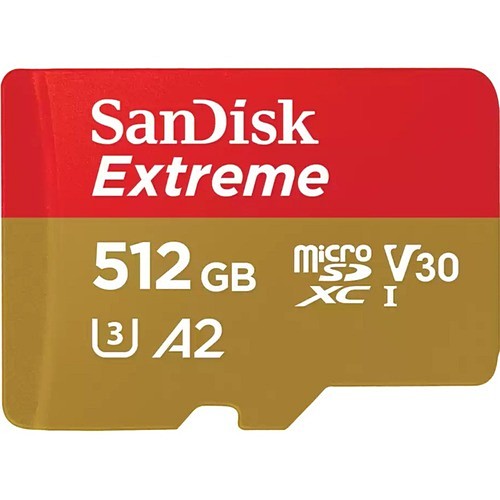 Sandisk SDSQXAV-512G-GN6MA Memory Cards Sandisk Extreme 512 Gb Class 3/uhs-i V30 Microsdxc - 190 Mb/s Read - 130 Mb/s Write (sdsqxav-512g-gn Sdsqxav512ggn6ma 619659189648