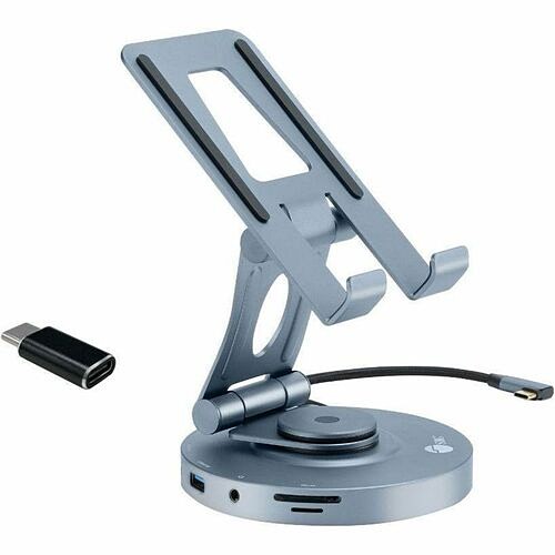 Siig CE-MTDK31-S2 Docking Stations Siig Usb-c Multitask Hub Stand Holder Fits Under 13" Tablets/phones - 4k60hz- Pd100w - Usb-c Hub Sta Cemtdk31s2 662774046297