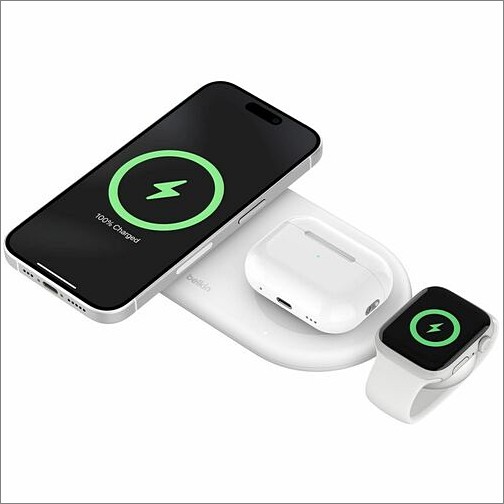 Belkin WIZ022TTWH Chargers Belkin Boostcharge Pro Induction Charger - For Qi2-enabled Deviceproprietary Battery Size - Magnetic 745883866410