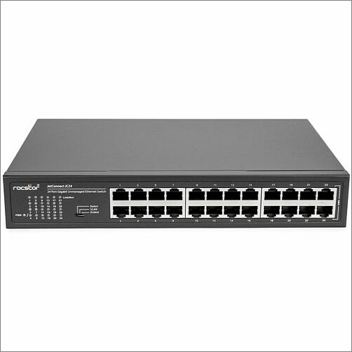 Rocstor Y10S004-B1 Switches & Bridges Rocstor 24-port Gigabit Desktop/rackmount/wall Mount Switch - 24 Ports - Gigabit Ethernet - 10/100/1 Y10s004b1 810136920154