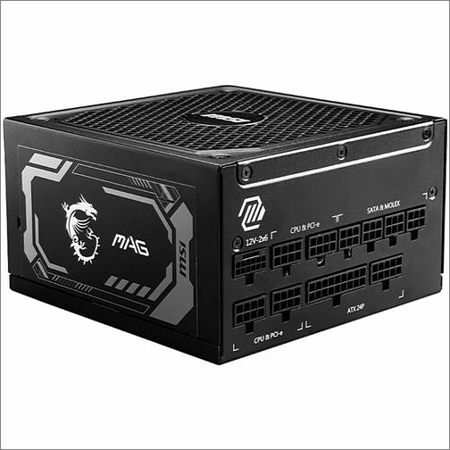 Msi MAGA1000GLPCIE5 Power Supplies Msi Mag 1000w Power Supply - Internal - 120 V Ac, 230 V Ac Input - 5 V Dc, 3.3 V Dc, 12 V Dc, -12 V  824142339763