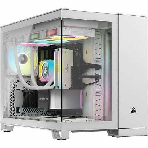 Corsair CC-9011268-WW Computer Cases Icue Link 2500x Rgb Micro Atx Dual Chamber Pc Case - White Cc9011268ww 840006674993