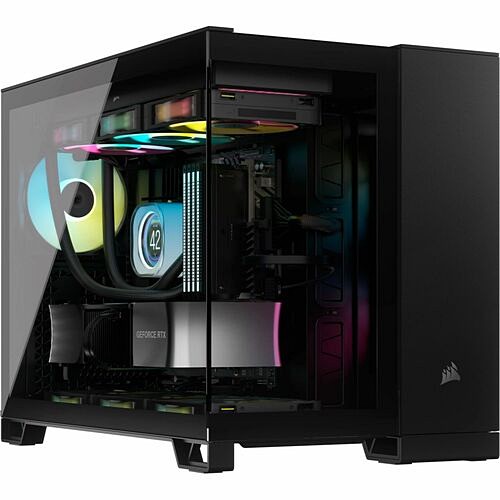 Corsair CC-9011267-WW Computer Cases Icue Link 2500x Rgb Micro Atx Dual Chamber Pc Case - Black Cc9011267ww 840006674986