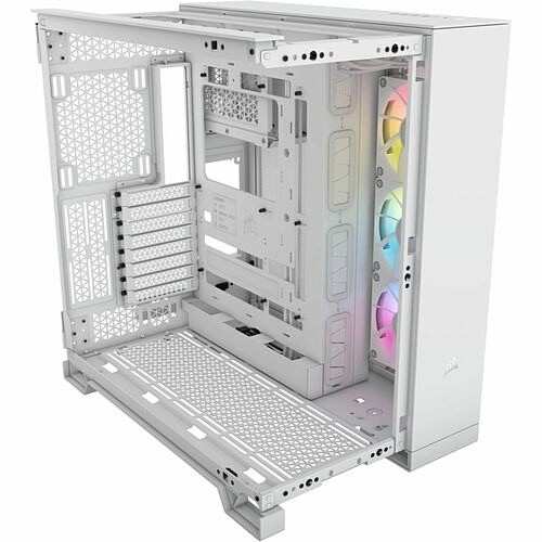 Corsair CC-9011270-WW Computer Cases Icue Link 6500x Rgb Mid-tower Atx Dual Chamber Pc Case - White Cc9011270ww 840006675259