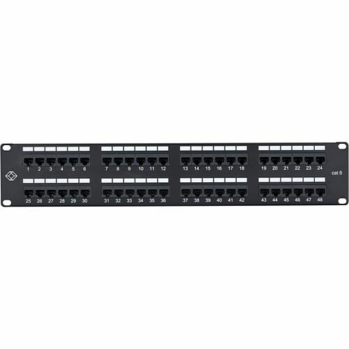 Black Box JPM648A-R2 Patch Panels Black Box Connect Cat6 Punchdown Patch Panel - Unshielded - 48 Port(s) - 48 X Rj-45 - 2u High - Cate Jpm648ar2 822088277927