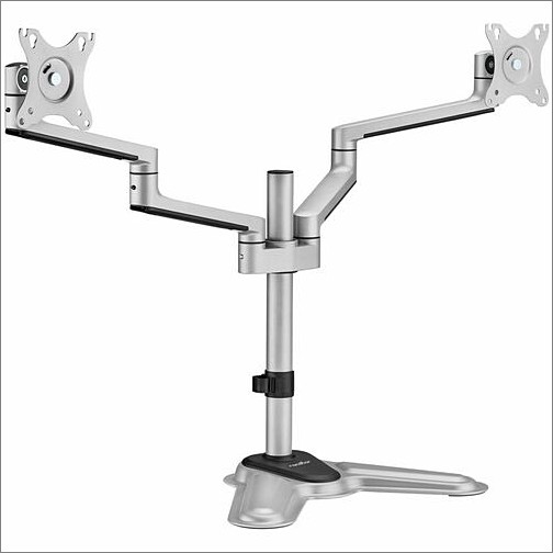 Rocstor Y10N017-S1 Mounting Kits Rocstor Mounting Pole For Monitor, Display - Silver, Black - 2 Display(s) Supported - 32" Screen Sup Y10n017s1 810136920376