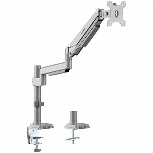 Rocstor Y10N021-S1 Mounting Kits Rocstor Ergoreach Y10n021-s1 Mounting Arm For Monitor, Flat Panel Display - Silver - Landscape/portr Y10n021s1 810136920413