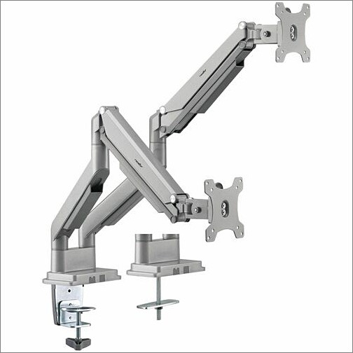 Rocstor Y10N022-S1 Mounting Kits Rocstor Ergoreach Mounting Arm For Monitor - Silver - Landscape/portrait - 2 Display(s) Supported -  Y10n022s1 810136920420