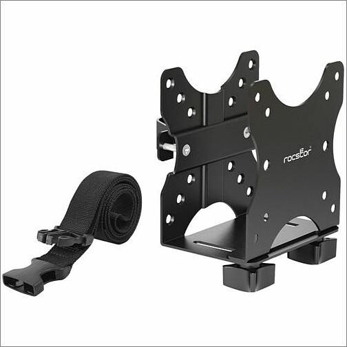 Rocstor Y10N024-B1 Mounting Kits Rocstor Premium Y10n024-b1 Mounting Bracket For Mac Mini, Thin Client, Mini Pc, Docking Station, Mon Y10n024b1 810136920444