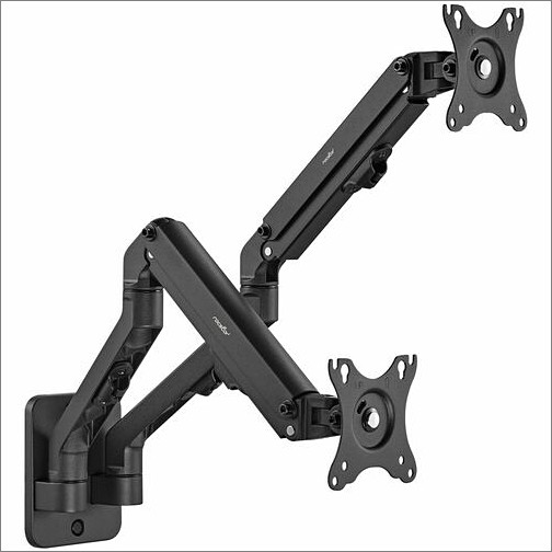 Rocstor Y10N014-B1 Mounting Kits Rocstor Ergoreach Mounting Arm For Monitor, Display - Black - Landscape/portrait - 2 Display(s) Supp Y10n014b1 810136920352
