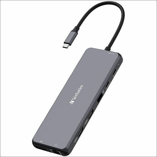 Verbatim 32153 Docking Stations Verbatim Usb-c Andtrade;pro Multiport Hub Cmh 13 - 13 Ports - For Monitor/headphone/speaker - Charging 023942321538