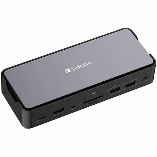 Verbatim 32173 Docking Stations Verbatim Usb-c Andtrade;pro Docking Station 15-in-1 - Ssd Enclosure - For Monitor/headphone/speaker -  023942321736