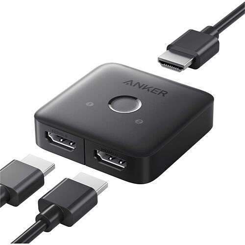 Anker A83H10A1 VGA Switchboxes Anker Hdmi Switch (2 In 1 Out, 4k Hdmi) - 3840 X 2160 - 4k - 1080p2 - Display, Gaming Console, Noteb 194644173678