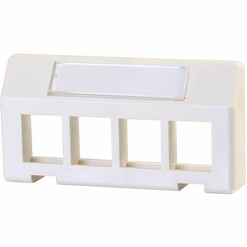 C2g KSFURN4 Faceplates & Mounting Boxes Ortronics Keystone Furniture Adapter Plate, Holds 4 Keystone Modules,fog White - 4 X Socket(s) - 1-g 662875019107
