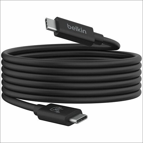 Belkin INZ004BT2MBK Cables Belkin Usb4 Cable, 240w + 20gbps - 6.56 Ft Usb4 A/v/power/data Transfer Cable For Usb Device, Monito 745883879892