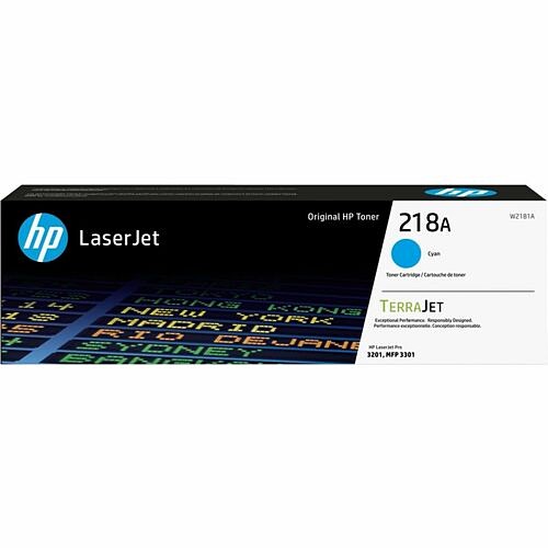 Hp W2181A Toners & Ink Cartridges 218a Cyan Original Laserjet Toner Cartridge, W2181a 195161016202