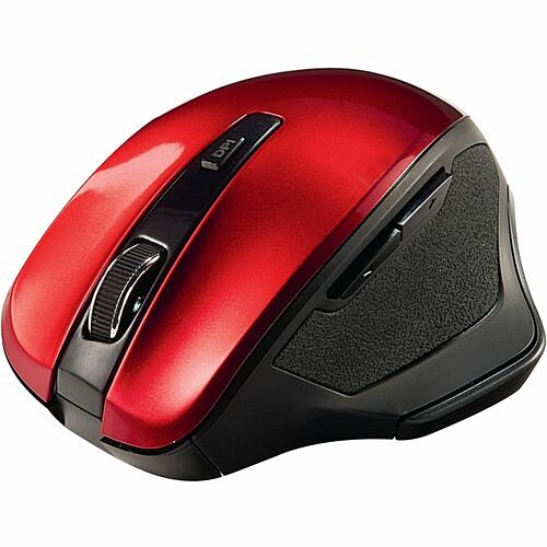 Verbatim 70769 Pointing Devices (Mice) Verbatim Silent Bluetooth Ergo Multi-trac Wireless Mouse - Red - Blue Led - Wireless - Bluetooth - R 023942707691