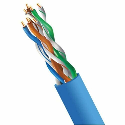 4xem 4XCAT5E1000PBL Cables 1000ft Cat5e Pure Copper Plenum Bulk Cable - Blue 841567004663