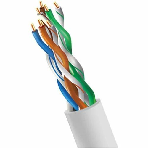 4xem 4XCAT5E1000RWH Cables 1000ft Cat5e Pure Copper Riser Bulk Cable - White 841567004656