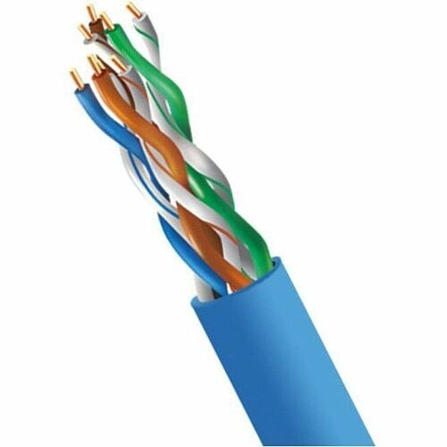 4xem 4XCAT5E1000RBL Cables 1000ft Cat5e Pure Copper Riser Bulk Cable - Blue 841567004649