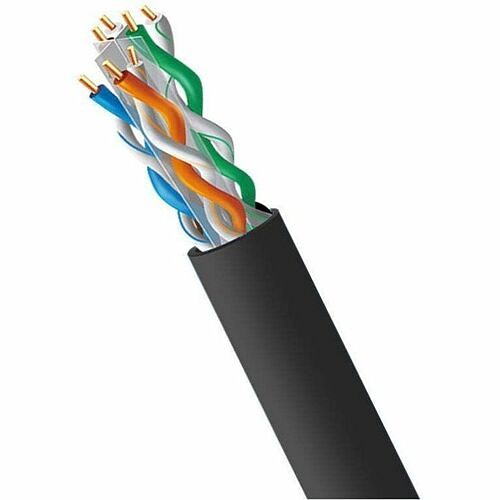 4xem 4XCAT61000RBK Cables 1000ft Cat6 Pure Copper Riser Bulk Cable - Black 841567004687