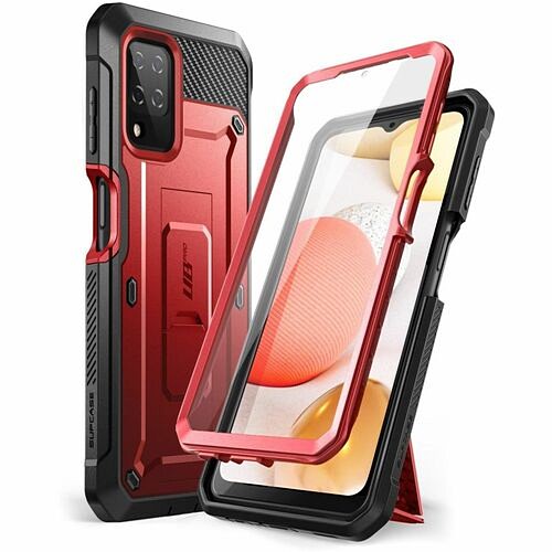 I-Blason GXYA12UBPROSPRY Carrying Cases Sup Unicorn Beetle Pro Rugged Carrying Case (holster) Samsung Galaxy A12 Smartphone - Metallic Red - 843439135819
