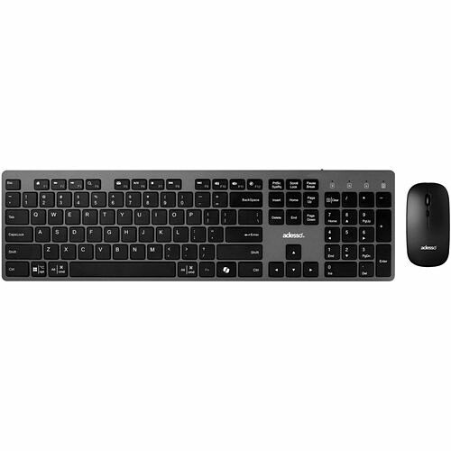 Adesso WKB-7300CB Keyboard & Mouse Combos Adesso Easytouch Wkb-7300 Keyboard And Mouse - Usb Type C Scissors Wireless Rf 2.40 Ghz Keyboard - 112 Wkb7300cb 783750013147