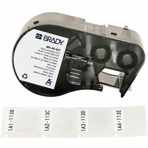 Brady People Id M4-49-427 Labels Brady Wire And Cable Label - 1" Height X 1" Width - Roll - Continuous Label - Permanent Acrylic Adhesi M449427 888434591772