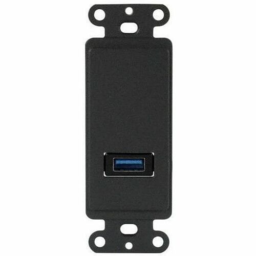 Enet Components MOFO-PT-WS1B Faceplates & Mounting Boxes Nsi Hdmi And Usb Wallplate Cover For Mofo Fiber Technology, Black - 1 X Total Number Of Socket(s) -  Mofoptws1b 816927026586