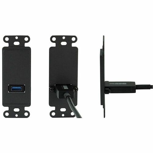 Enet Components MOFO-PT-WDXW Faceplates & Mounting Boxes Nsi Hdmi And Usb Wallplate Cover For Mofo Fiber Technology, White - 1 X Total Number Of Socket(s) -  Mofoptwdxw 816927026548