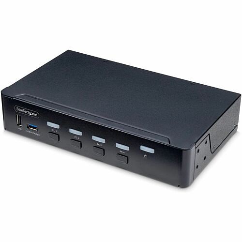 Startech P4AD122-KVM-SWITCH KVM Switchboxes Startech.com 4-port Displayport Kvm Switch, Single 4k 60hz Monitor, 6x Usb Ports, Hotkey And Push-butt P4ad122kvmswitch 065030903264