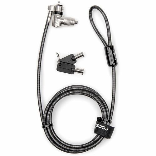 Rocstor Y1RB034-B1 Cable Locks Rocstor Universal Switchable Built-in 3-in-1 Keyed Security Laptop Lock - Keyed Lock - Plastic, Carb Y1rb034b1 810136921908