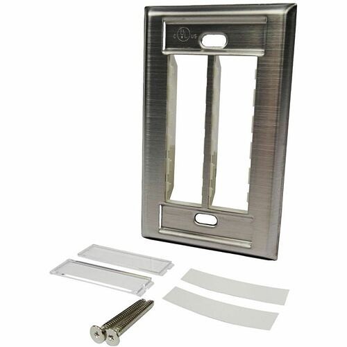 C2g 403STJ16 Faceplates & Mounting Boxes Ortronics Tracjack Stainless Steel Faceplate, Six-port Single Gang Plate - 6 X Total Number Of Socke 662875615958