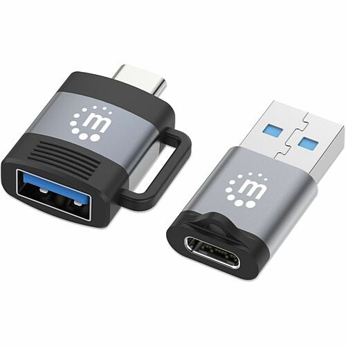 Manhattan 356329 Connector Adapters Manhattan 2-piece Set: Usb-c To Usb-a And Usb-a To Usb-c Adapters - 2 Pack - 1 X 24-pin Usb 3.2 (gen1) 766623356329