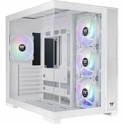 Thermaltake CA-1Z2-00M6WN-00 Computer Cases View 380 Tg Argb Snow Mid Tower Chassis Ca1z200m6wn00 841163095317