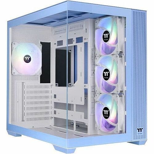 Thermaltake CA-1Z2-00MFWN-00 Computer Cases View 380 Tg Argb Hydrangea Blue Mid Tower Chassis Ca1z200mfwn00 841163095331