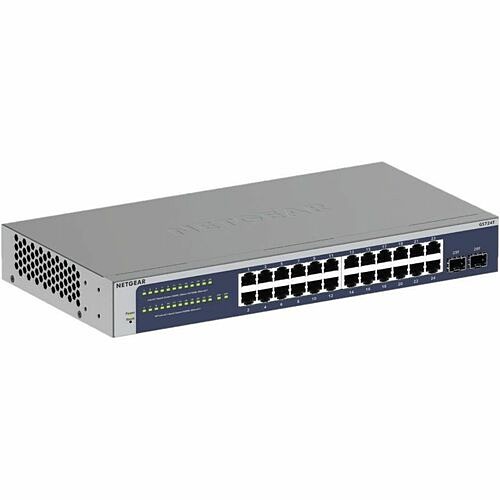 Netgear GS724T-600NAS Switches & Bridges Netgear Gigabit Smart Switches - 24 Ports - Manageable - Gigabit Ethernet - 10/100/1000base-t, 1000b Gs724t600nas 606449169096