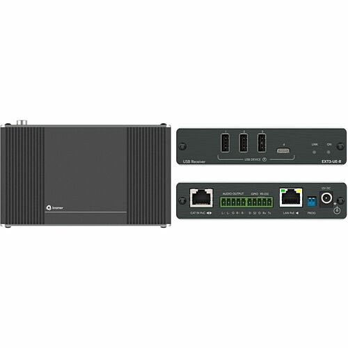 Kramer Electronics EXT3-UE-R Video Consoles/Extenders Kramer Usb 2.0 And Ethernet Poc Receiver - 328.08 Ft Range - 2 X Network (rj-45) - 4 X Usb - Twisted Ext3uer 