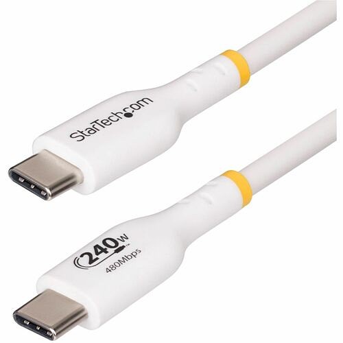 Startech USB2EPR3FW Cables Startech.com 3ft White Usb-c Charging Cable, Usb-if Certified Usb C Cable, 240w Pd Epr, Usb 2.0 Type 065030910163