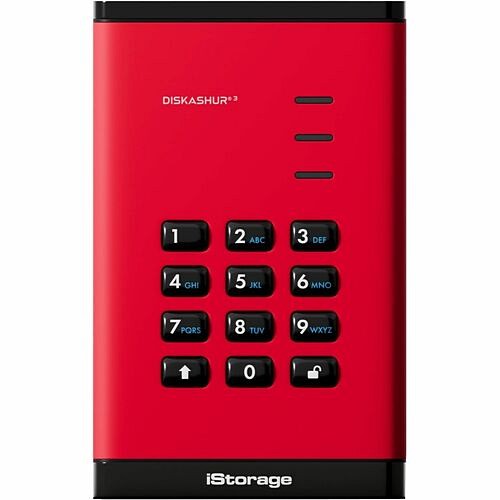 Istorage_kanguru IS-DA3-256-SSD-8000-R Hard Drives Istorage Diskashur3 8 Tb Portable Solid State Drive - 2.5" External - Red - Taa Compliant - Printer, Isda3256ssd8000r 