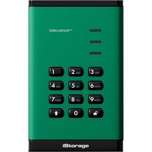 Istorage_kanguru IS-DA3-256-1000-GN Hard Drives Istorage Diskashur3 1 Tb Portable Hard Drive - 2.5" External - Green - Taa Compliant - Printer, Scan Isda32561000gn 